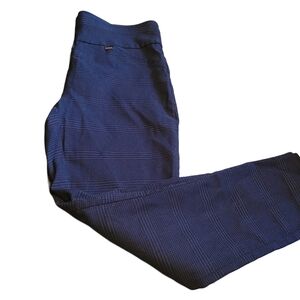 Anne Klein Black Plaid Striped Pants 4